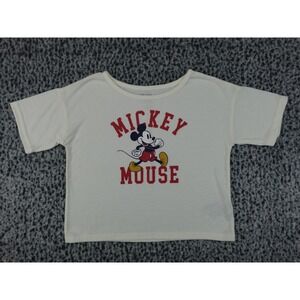 Gap Kids Disney Mickey Mouse Pajama Top Girls Size 6 White Sleep Shirt